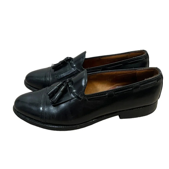 Allen Edmonds Dalton Kilite Tassel Loafer Shoe Mens Size 10 Black Leather - Picture 7 of 13